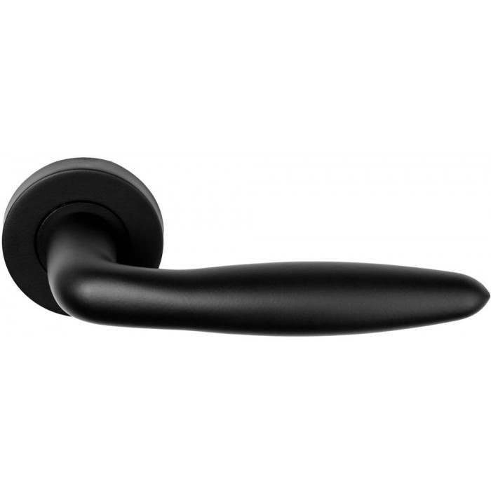 Deurkruk paar BASICS LB18H deurkruk geveerd op rozet mat zwart RVS-304 main product photo