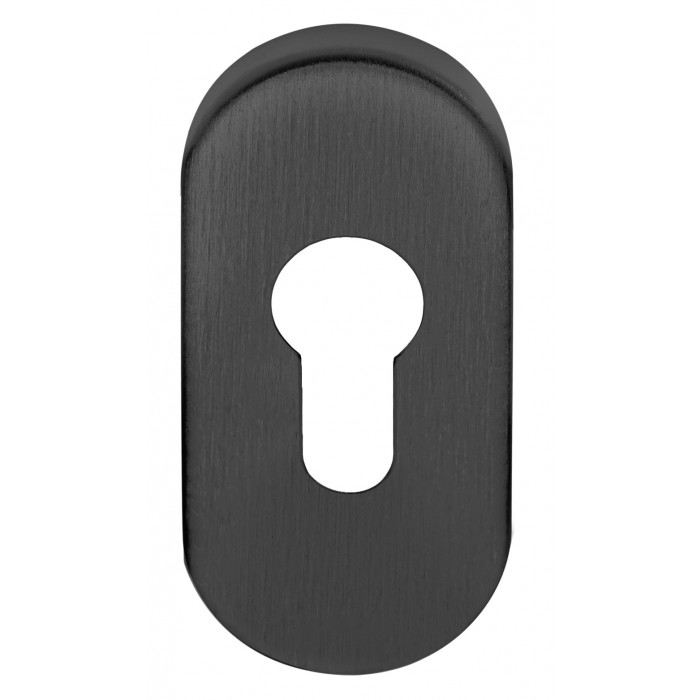 Cilinderplaatje BASICS LBY32 ovaal PVD gunmetal RVS-304 main product photo