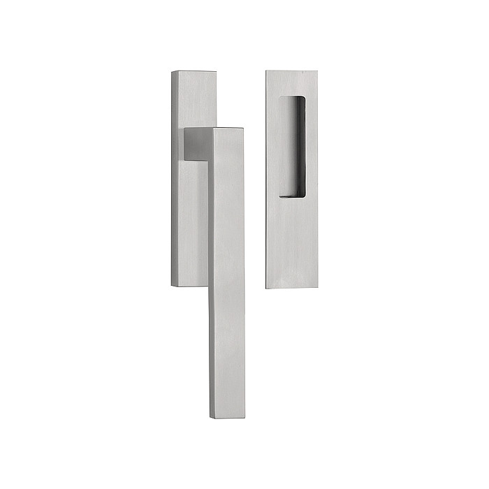 Hefschuifdeurbeslag set SQUARE LSQ231Y massieve inclusief cilindergat PC69 mat RVS main product photo