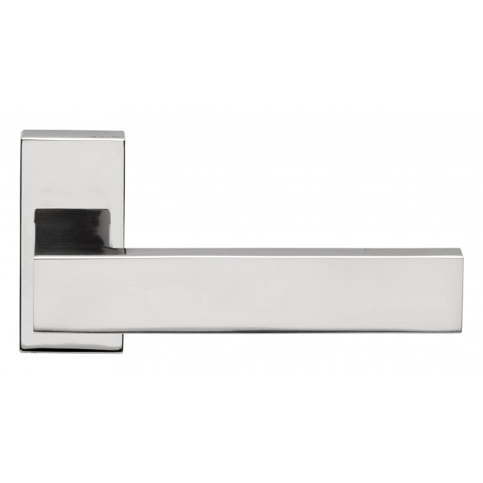Deurkruk paar SQUARE LSQ4/Q32G dubbel geveerd op rozet gepolijst RVS main product photo