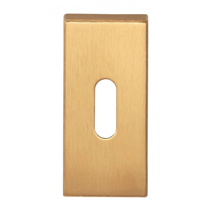 Sleutelplaatje SQUARE LSQBN32 rechthoeking PVD mat goud RVS-304 main product photo