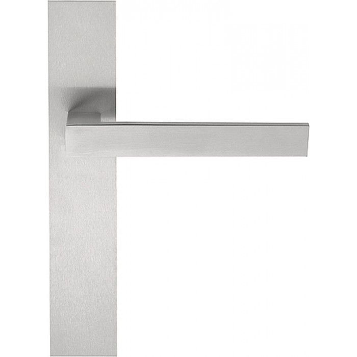 Deurkruk paar SQUARE LSQ2CB massief met korte nek ongeveerd op schild mat RVS main product photo