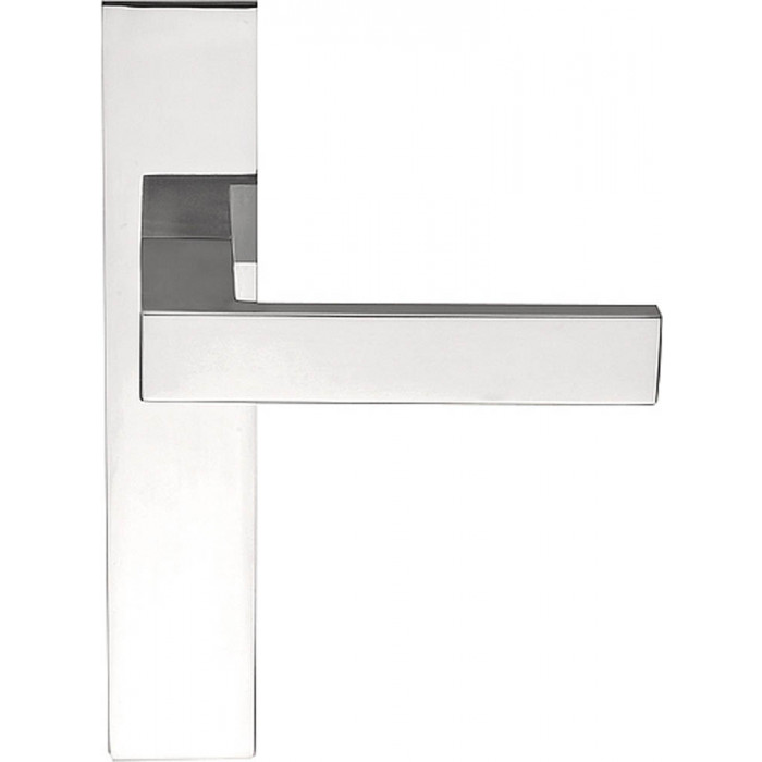 Deurkruk paar SQUARE LSQ4P236SFC massief ongeveerd op schild blind gepolijst RVS main product photo