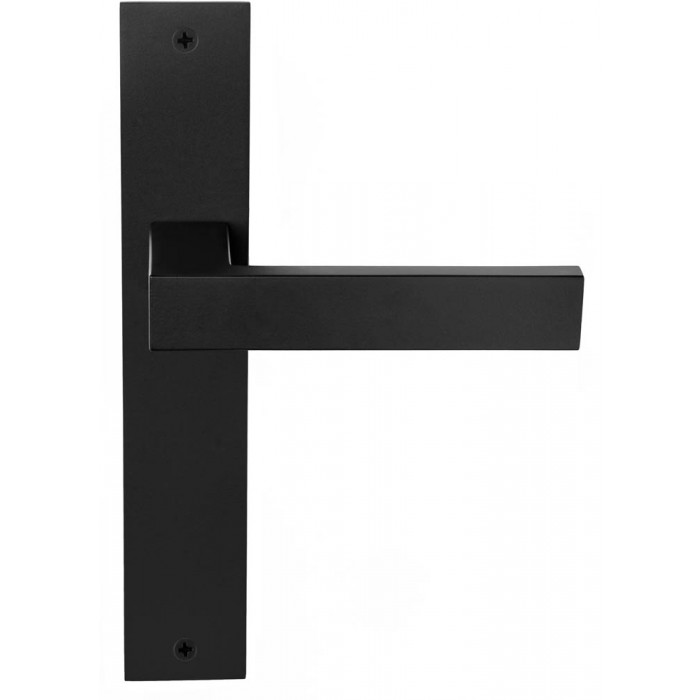 Deurkruk paar SQUARE LSQ4P236SFC massief ongeveerd op schild blind mat zwart RVS-304 main product photo