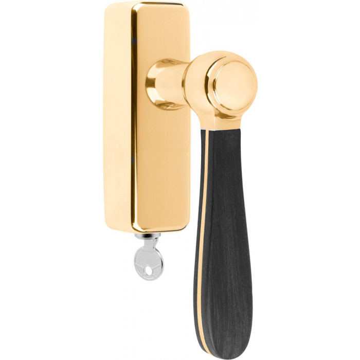 Draaikiepgarnituur Lazaro Rosa-Violan BOSCO LZ100-DKLOCK-O afsluitbaar messing ongelakt/mat zwart main product photo