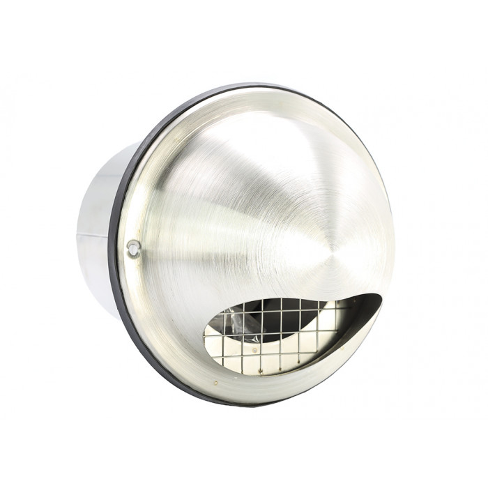 Bolrooster met terugslagklep en grofmazig gaas Ø100 mm RVS-304 main product photo