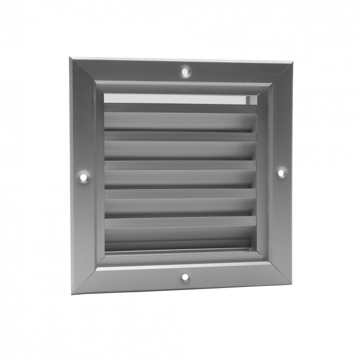 Gevelrooster vaste lamellen150 x 150 mm F1 aluminium aluminium main product photo