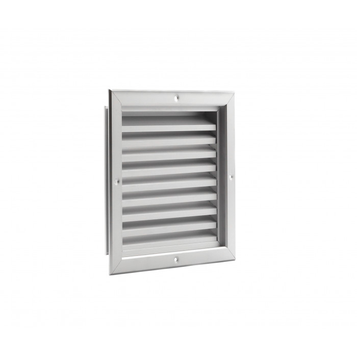 Gevelrooster vaste lamellen 200 x 200 mm aluminium main product photo