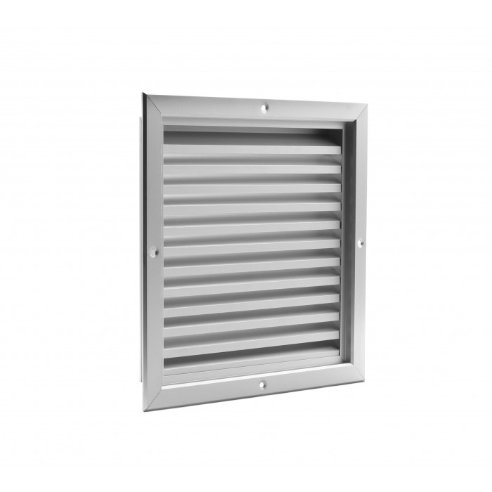 Gevelrooster vaste lamellen 250 x 250 mm F1 aluminium aluminium main product photo