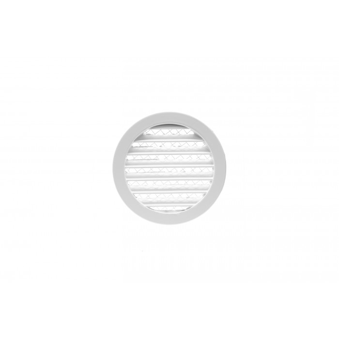 Schoepenrooster met grofmazig gaas Ø125 mm wit aluminium main product photo