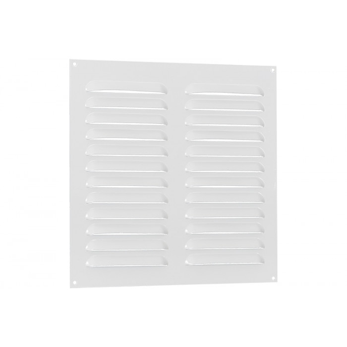 Schoepenrooster vlak model 250 x 250 mm wit aluminium main product photo