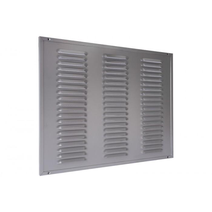 Kaderrooster met gaas 400 x 300 mm RAL9006 aluminium main product photo