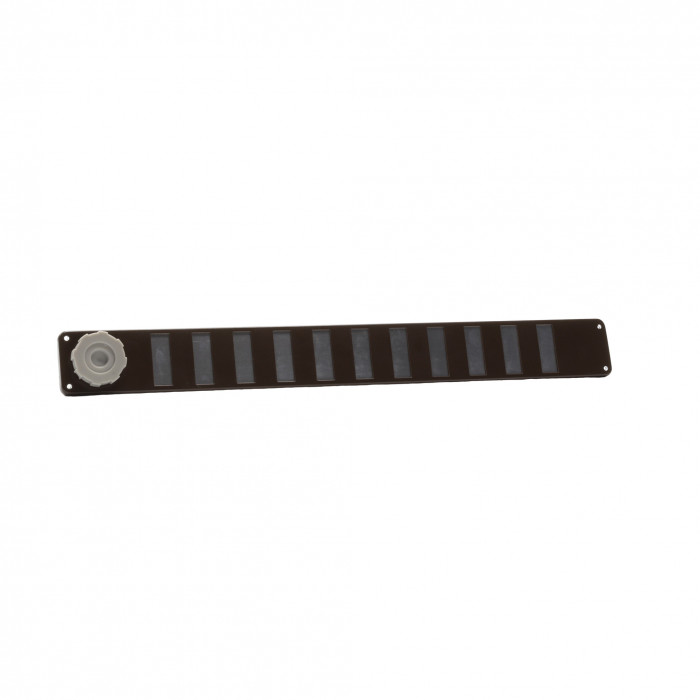 Schuifrooster met gaas 370 x 40 mm bruin aluminium main product photo