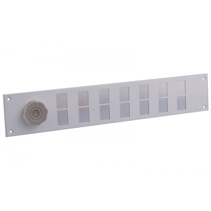 Schuifrooster met gaas 500 x 90 mm wit aluminium main product photo