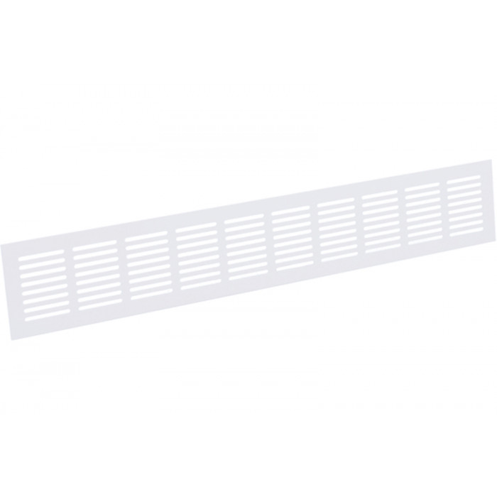 Plintrooster 600 x 100 mm wit aluminium main product photo