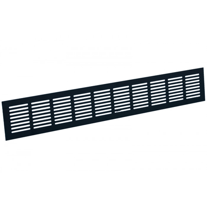 Plintrooster 600 x 100 mm zwart aluminium main product photo