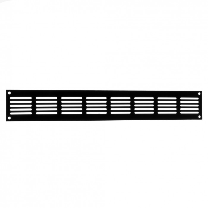Plintrooster vlak 400 x 60 mm zwart aluminium main product photo