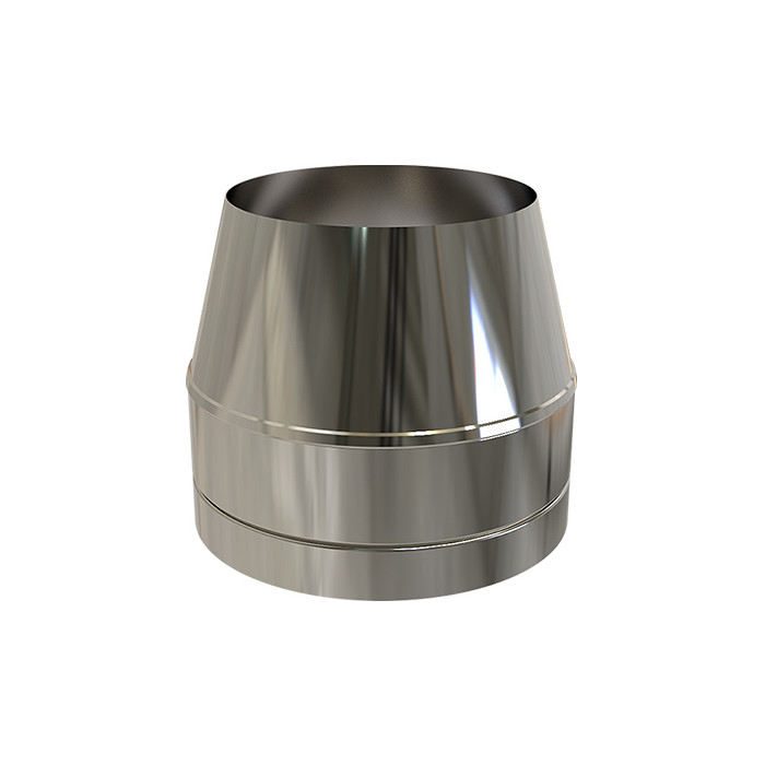 Conisch eindstuk Ø80 mm voor rookkanaal dubbelwandig RVS-304 main product photo
