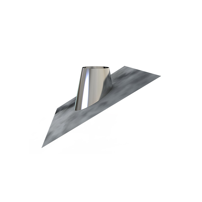 Dakplaat Ø80 mm lood 30-45° voor rookkanaal dubbelwandig RVS-304 main product photo