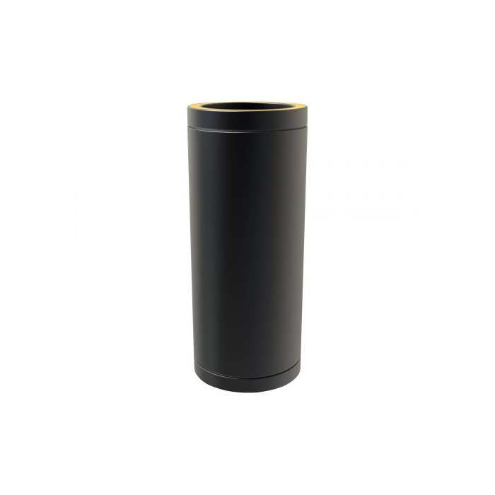Kachelpijp Ø80 mm 500 mm voor rookkanaal dubbelwandig RVS-304 zwart gecoat main product photo