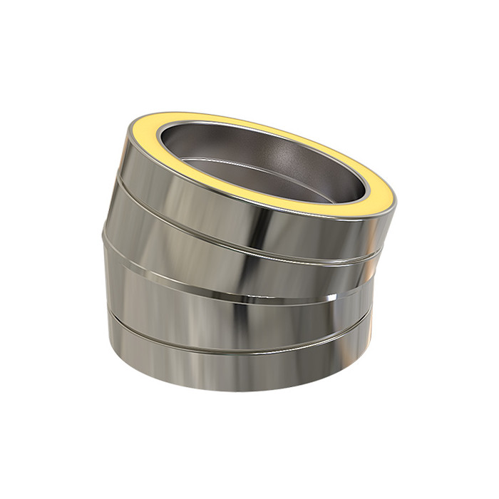 Bocht Ø125 mm 15° voor rookkanaal dubbelwandig RVS-304 main product photo