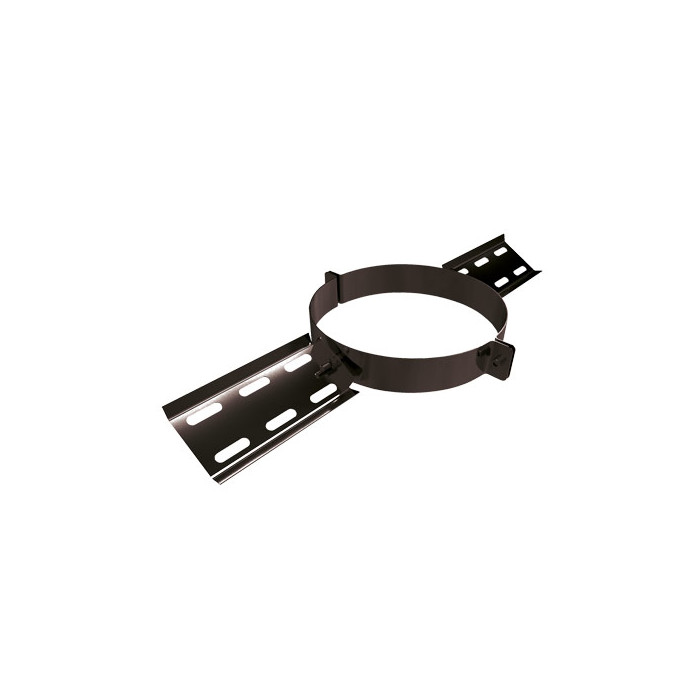 Daksteun Ø125 mm voor rookkanaal dubbelwandig RVS-304 zwart gecoat main product photo