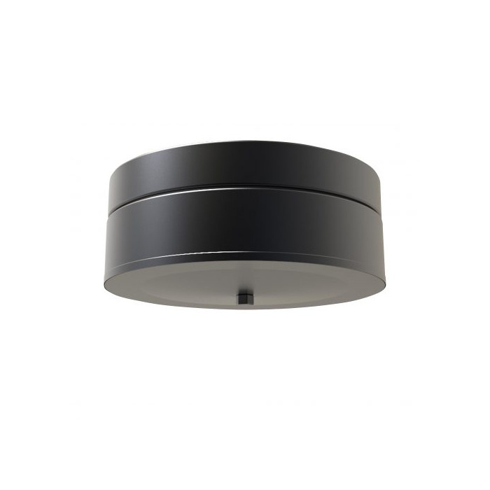 Dop t-stuk Ø125 mm met drain voor rookkanaal dubbelwandig RVS-304 zwart gecoat main product photo