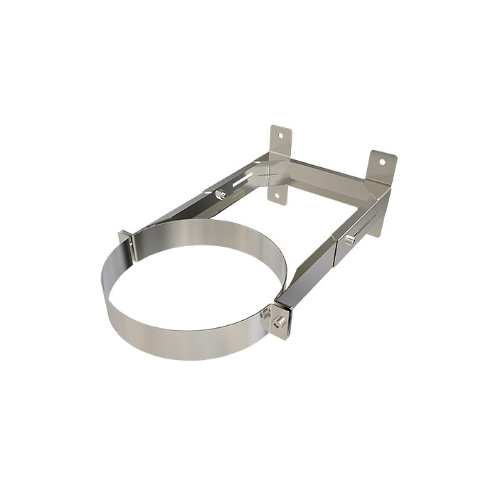 Muurbeugel Ø125 mm 85-200 mm voor rookkanaal dubbelwandig RVS-304 main product photo