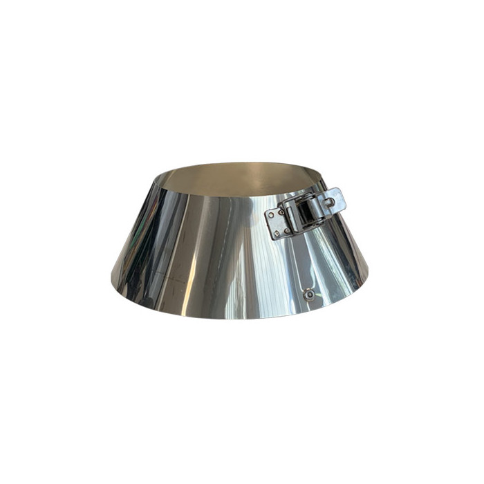 Stormkraag Ø125 mm voor rookkanaal dubbelwandig RVS-304 main product photo