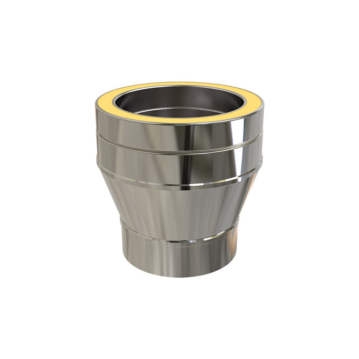 Onderaansluitstuk Ø150 mm voor rookkanaal dubbelwandig RVS-304 main product photo