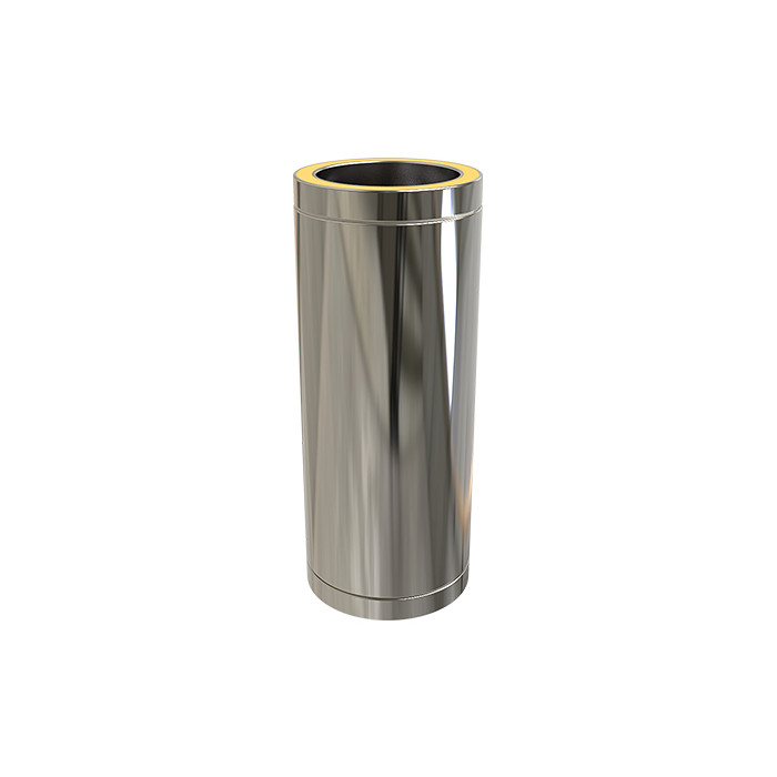 Kachelpijp Ø150 mm 500 mm voor rookkanaal dubbelwandig RVS-304 main product photo