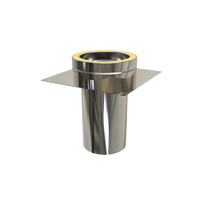 Schouwplaat Ø150 mm aansluiting voor rookkanaal dubbelwandig RVS-304 main product photo