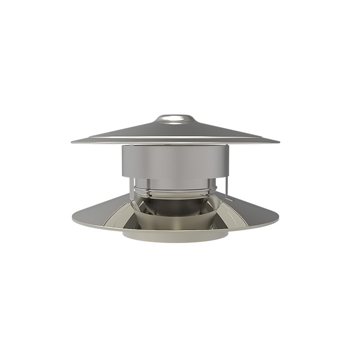 Trekkap Ø150 mm antivalwind voor rookkanaal dubbelwandig RVS-304 main product photo