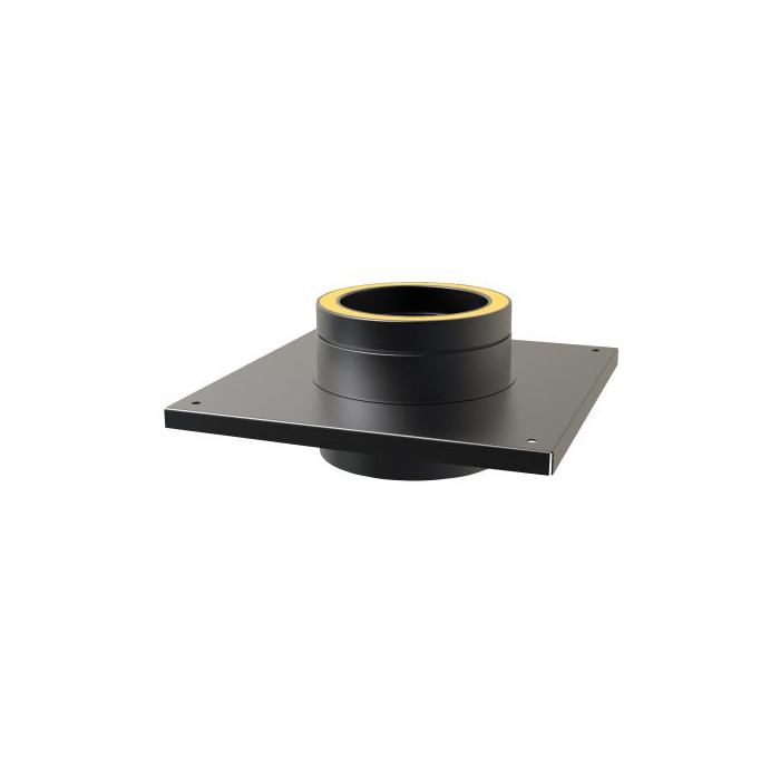 Consoleplaat Ø175 mm voor rookkanaal dubbelwandig RVS-304 zwart gecoat main product photo