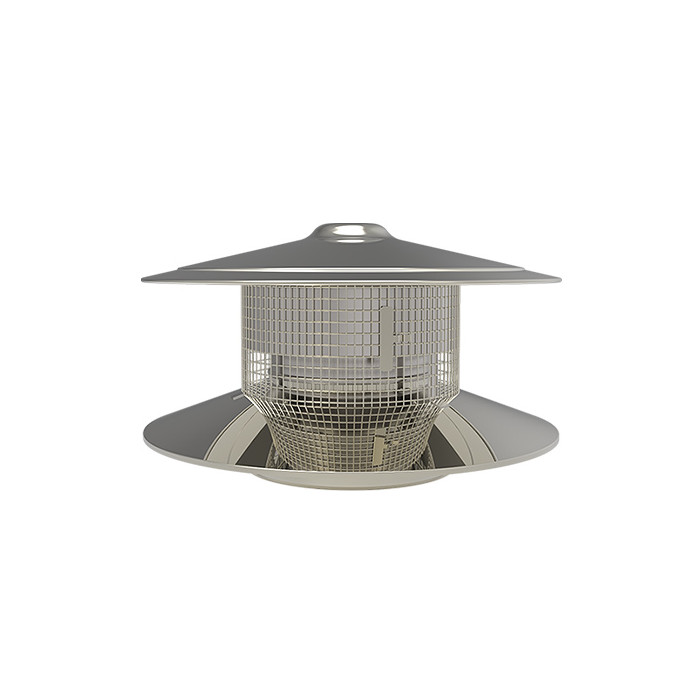 Trekkap Ø175 mm met gaas voor rookkanaal dubbelwandig RVS-304 main product photo