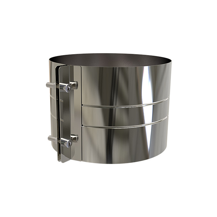 Brede klemband Ø250 mm Brede klemband voor rookkanaal dubbelwandig RVS-304 main product photo