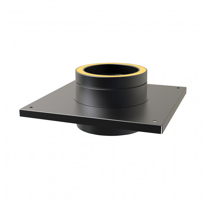 Consoleplaat Ø250 mm voor rookkanaal dubbelwandig RVS-304 zwart gecoat main product photo