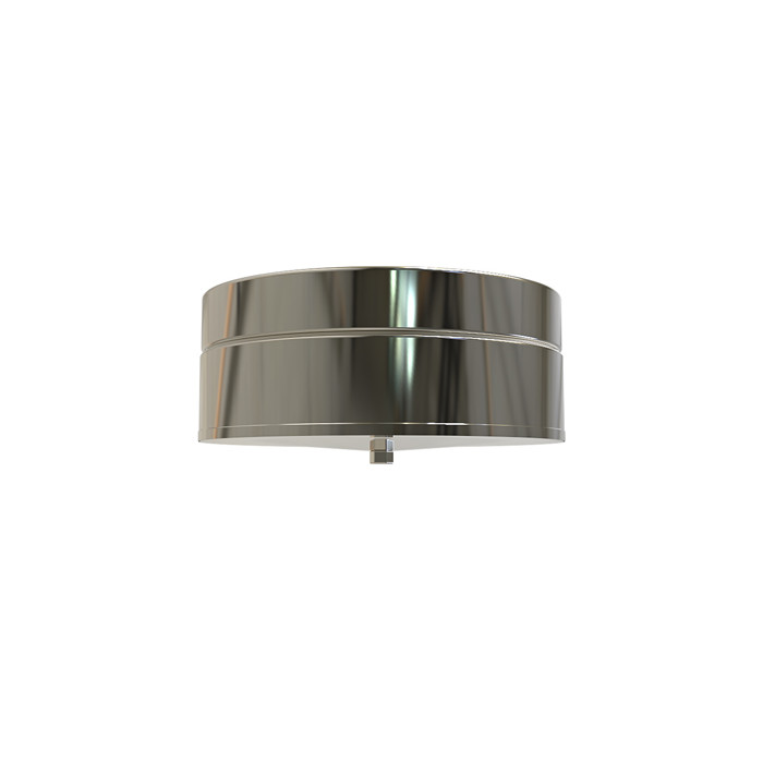 Dop t-stuk Ø250 mm met drain voor rookkanaal dubbelwandig RVS-304 main product photo