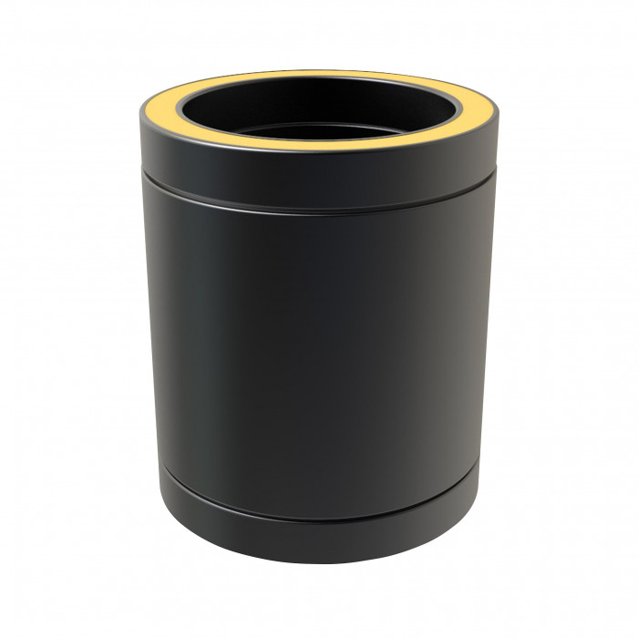 Kachelpijp Ø250 mm 250 mm voor rookkanaal dubbelwandig RVS-304 zwart gecoat main product photo