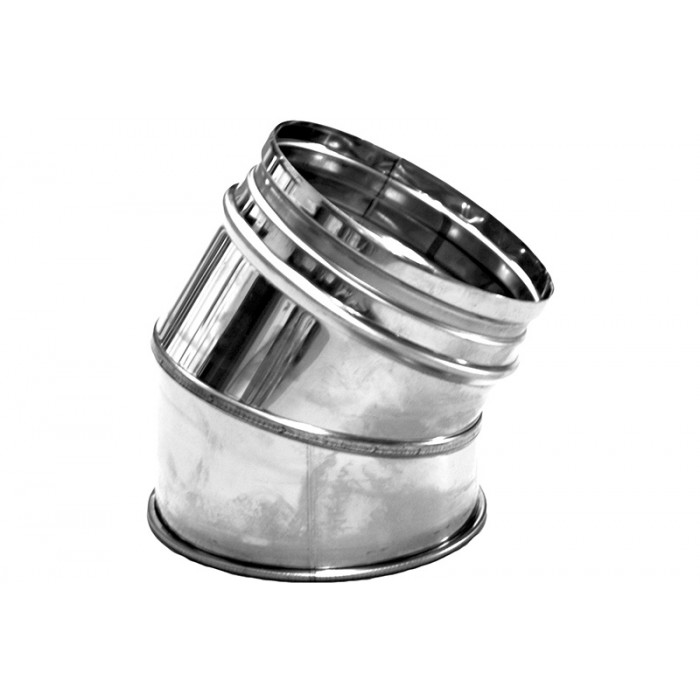 Bocht Ø150 mm 30° voor rookkanaal enkelwandig RVS-316 main product photo