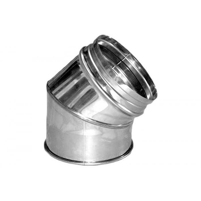 Bocht Ø175 mm 45° voor rookkanaal enkelwandig RVS-304 main product photo