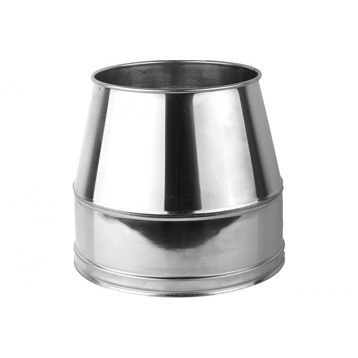Conisch eindstuk Ø100 mm voor rookkanaal enkelwandig RVS-316 main product photo