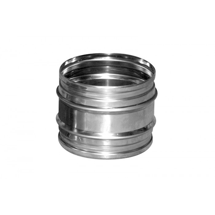 Koppelstuk mannelijk-mannelijk Ø150 mm voor rookkanaal enkelwandig RVS-316 main product photo