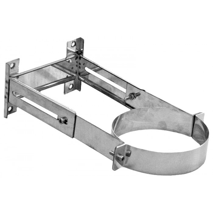 Muurbeugel Ø125 mm 85-200 mm voor rookkanaal enkelwandig RVS-316 main product photo