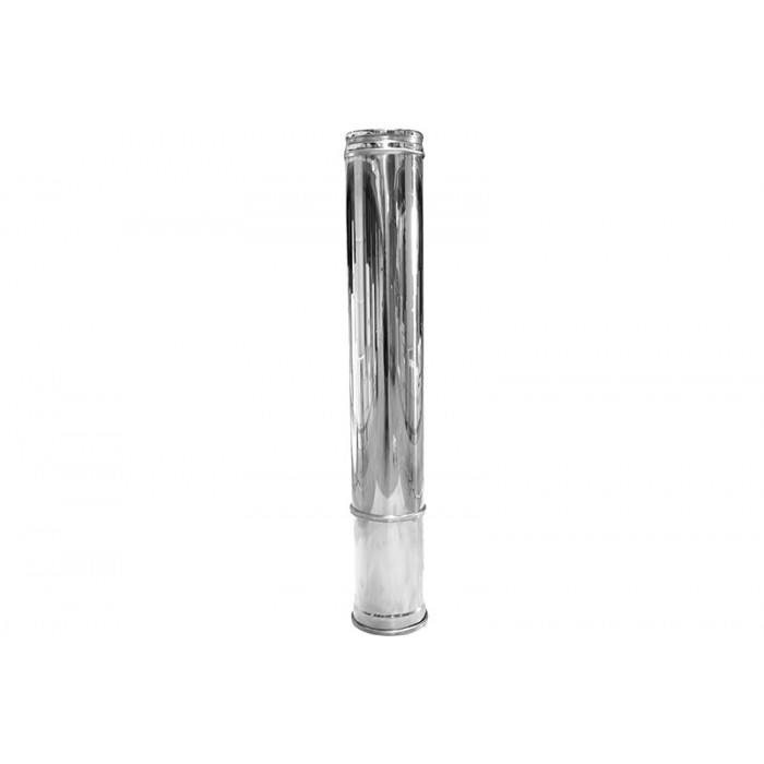 Paspijp Ø100 mm 250-400 mm voor rookkanaal enkelwandig RVS-316 main product photo