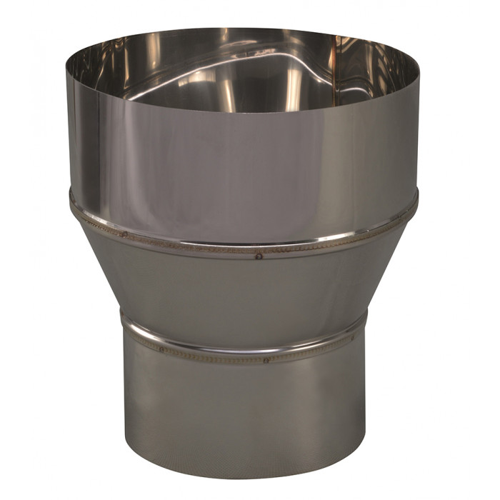 Verloopstuk enkelwandig 109 mm uitw. - 150 mm voor rookkanaal RVS-304 main product photo