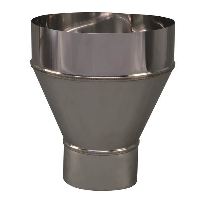 Verloopstuk enkelwandig 109 mm uitw. - 200 mm voor rookkanaal RVS-304 main product photo