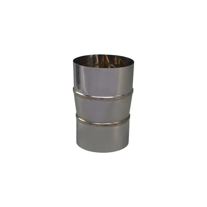 Verloopstuk enkelwandig 124 mm uitw. - 130 mm voor rookkanaal RVS-304 main product photo