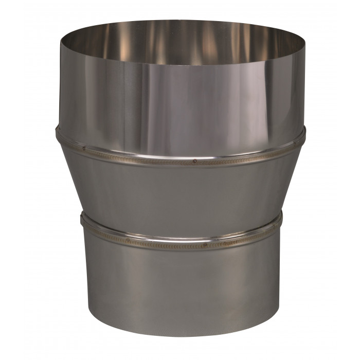Verloopstuk enkelwandig 124 mm uitw. - 150 mm voor rookkanaal RVS-304 main product photo