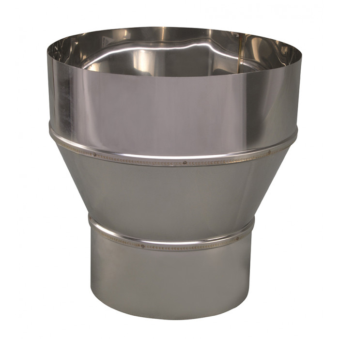 Verloopstuk enkelwandig 124 mm uitw. - 180 mm voor rookkanaal RVS-304 main product photo